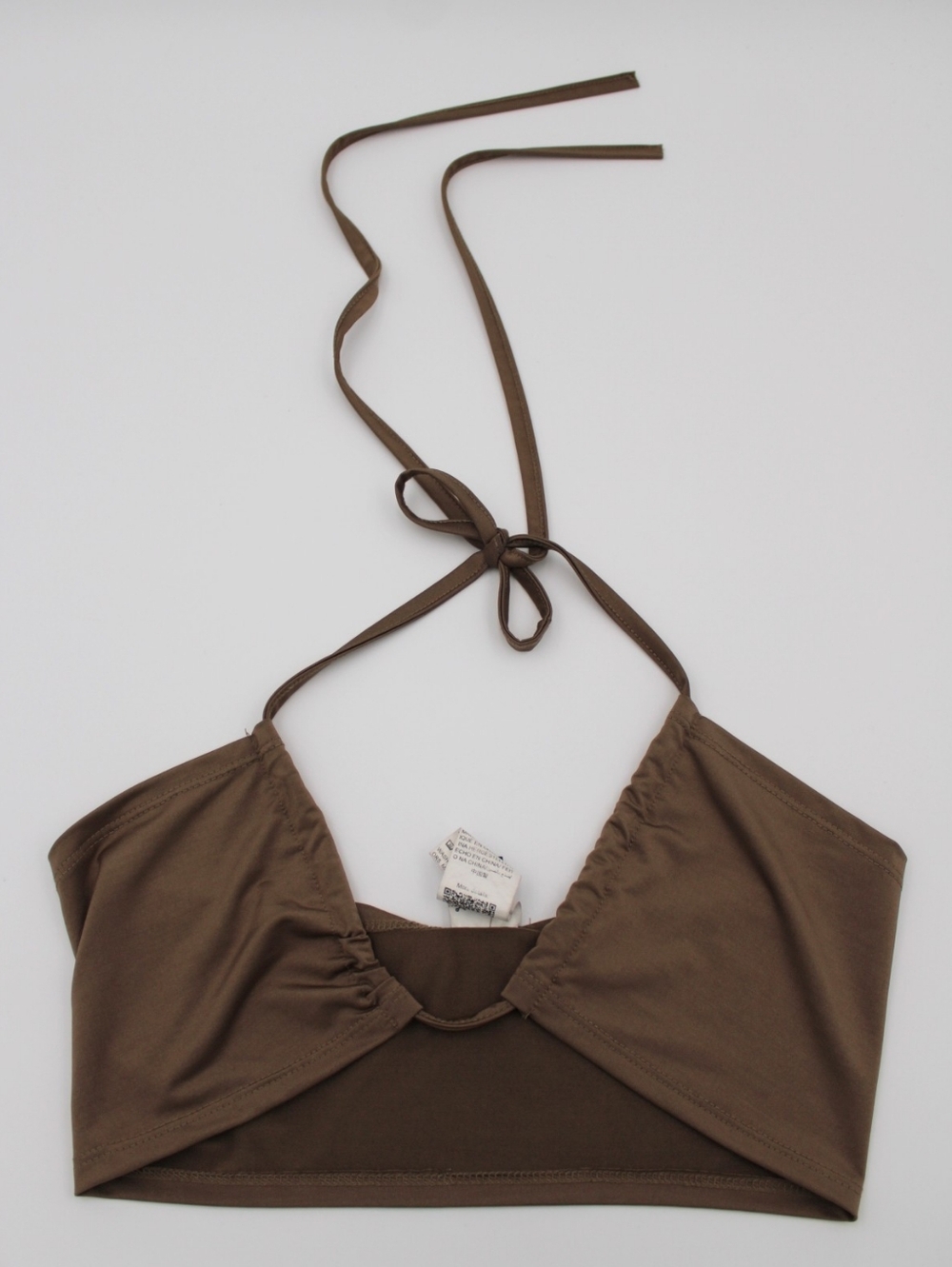 SHEIN Tan Ruched Halter 2 Piece Set XS Split Skirt - Picture 3 of 5